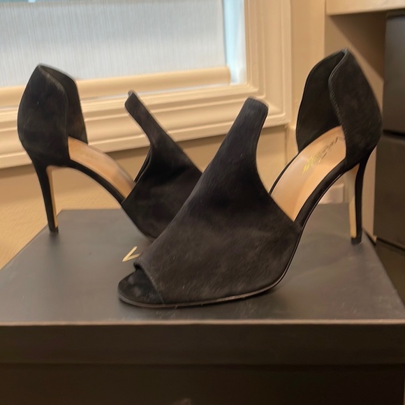 Lord & Taylor Shoes - Lord & Taylor black suede, peep toe, cut out, high heel Shoes